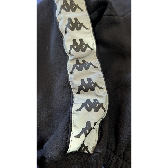 Kappa‎ Black Cropped Quarter Zip Sweatshirt Women's X Small Logo Tape Athleisure - Picture 10 of 10